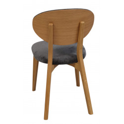 CHAISE FRANÇAISE DOSSIER CHÊNE ET TISSU THALES