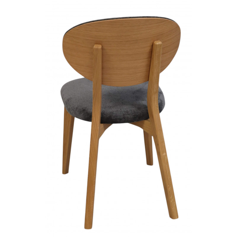 CHAISE FRANÇAISE DOSSIER CHÊNE ET TISSU THALES