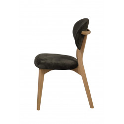 CHAISE FRANÇAISE EN CHÊNE ET TISSU POIGNÉE THALES