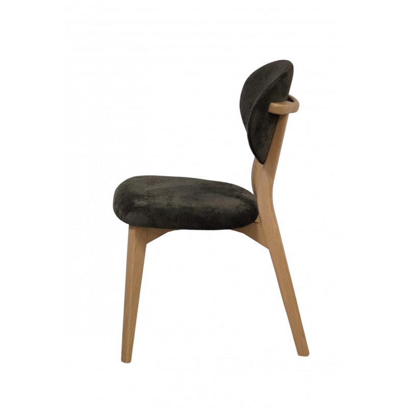 CHAISE FRANÇAISE EN CHÊNE ET TISSU POIGNÉE THALES