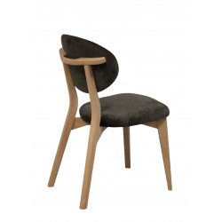 CHAISE FRANÇAISE EN CHÊNE ET TISSU POIGNÉE THALES