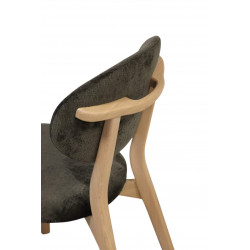 CHAISE FRANÇAISE EN CHÊNE ET TISSU POIGNÉE THALES