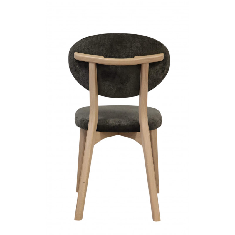 CHAISE FRANÇAISE EN CHÊNE ET TISSU POIGNÉE THALES