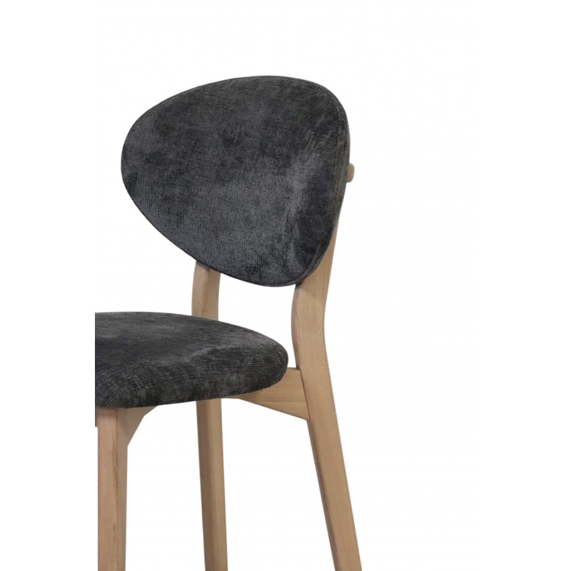 TABOURET POIGNÉE CONTEMPORAIN EN BOIS ET TISSU THALES