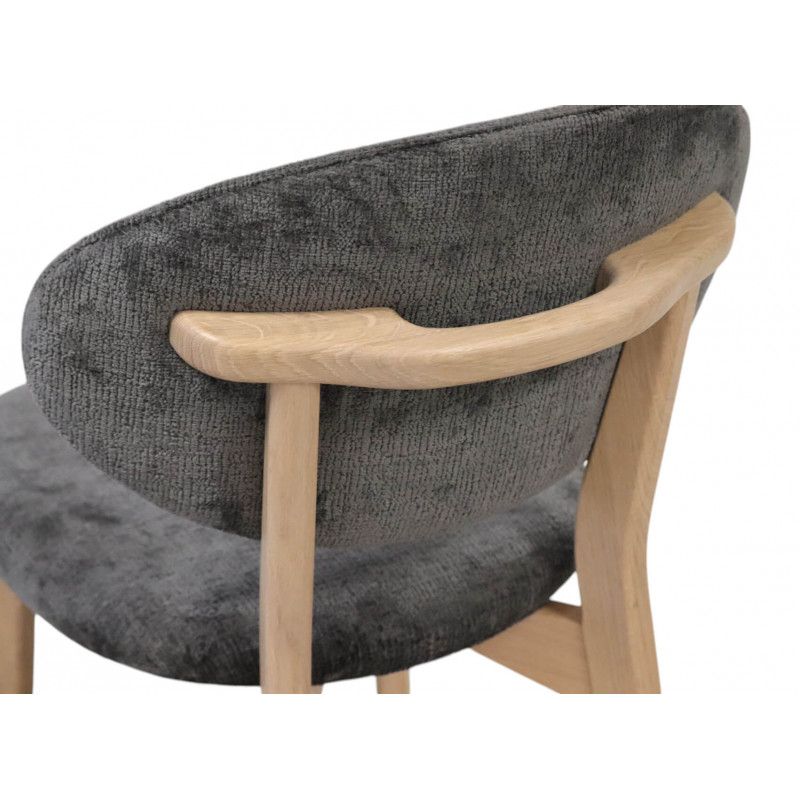 TABOURET POIGNÉE CONTEMPORAIN EN BOIS ET TISSU THALES