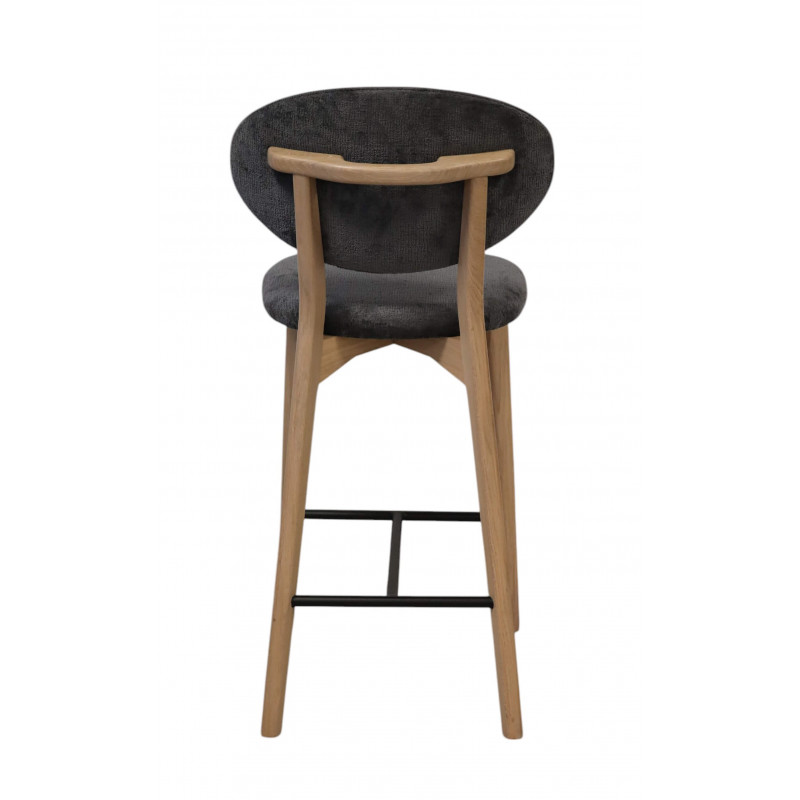 TABOURET POIGNÉE CONTEMPORAIN EN BOIS ET TISSU THALES