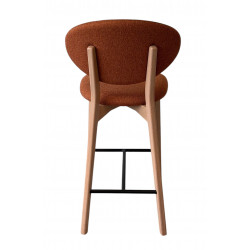 TABOURET CONTEMPORAIN EN BOIS ET TISSU THALES