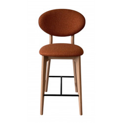 TABOURET CONTEMPORAIN EN BOIS ET TISSU THALES