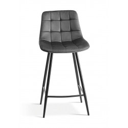 TABOURET SNACK EN VELOURS COLORÉ JUTA