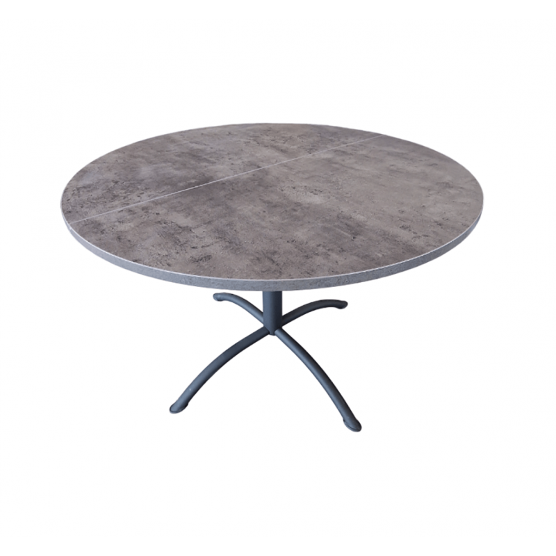 TABLE DE CUISINE RONDE LASER EXTENSIBLE ARDOISE PROMOTION