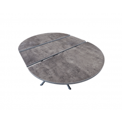 TABLE DE CUISINE RONDE LASER EXTENSIBLE ARDOISE PROMOTION