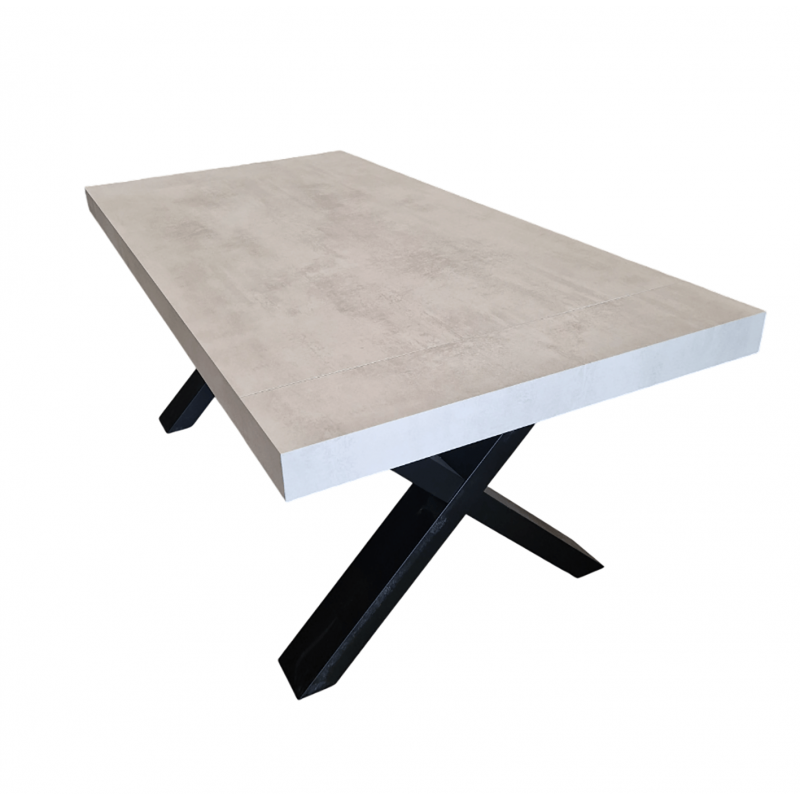 TABLE EXTENSIBLE POST EN STRATIFIÉ BEIGE PROMOTION