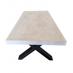 TABLE EXTENSIBLE POST EN STRATIFIÉ BEIGE PROMOTION