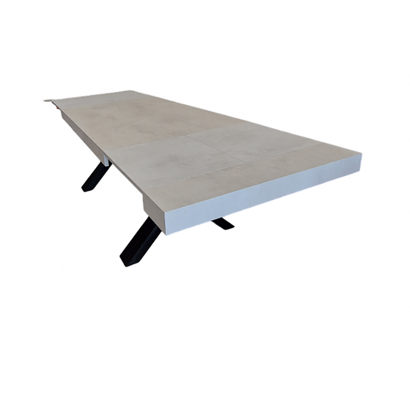 TABLE EXTENSIBLE POST EN STRATIFIÉ BEIGE PROMOTION