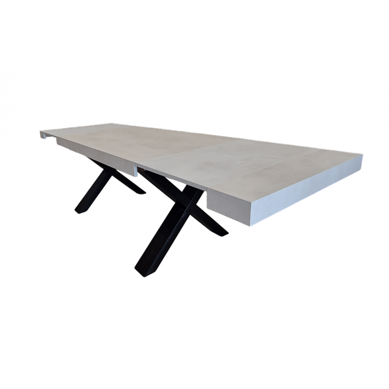 TABLE EXTENSIBLE POST EN STRATIFIÉ BEIGE PROMOTION
