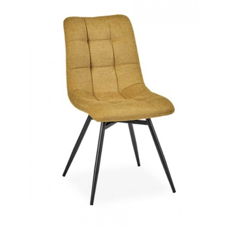 CHAISE EN TISSU DÉCO NARBONNE PAS CHER JAUNE