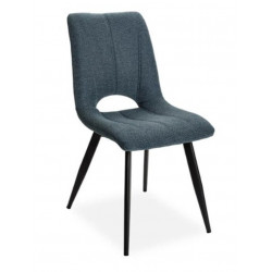 CHAISE DÉCO EN TISSU COLORÉ NADINE BLEU