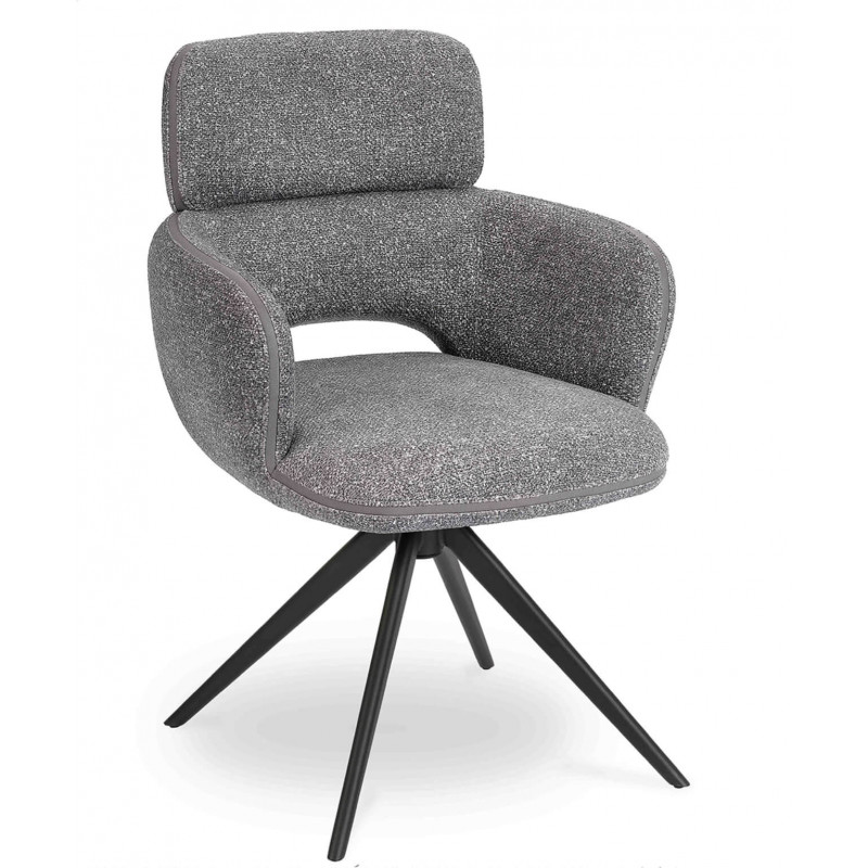 FAUTEUIL COSY MODERNE LEILA GRIS CLAIR