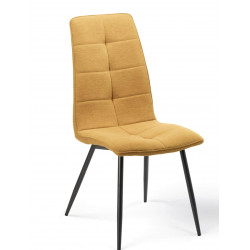 CHAISE DOSSIER HAUT EN TISSU URIANE JAUNE