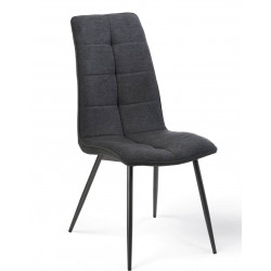 CHAISE DOSSIER HAUT EN TISSU URIANE GRIS