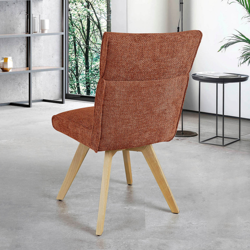 CHAISE EN TISSU MODERNE ET BOIS LAURIE