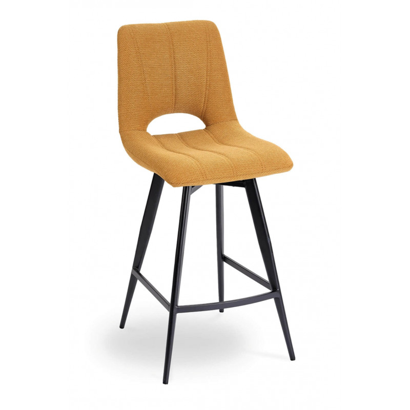 CHAISE D'ÎLOT EN TISSU MODERNE NADINE JAUNE