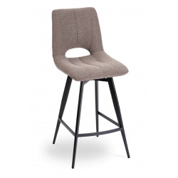 CHAISE D'ÎLOT EN TISSU MODERNE NADINE TAUPE