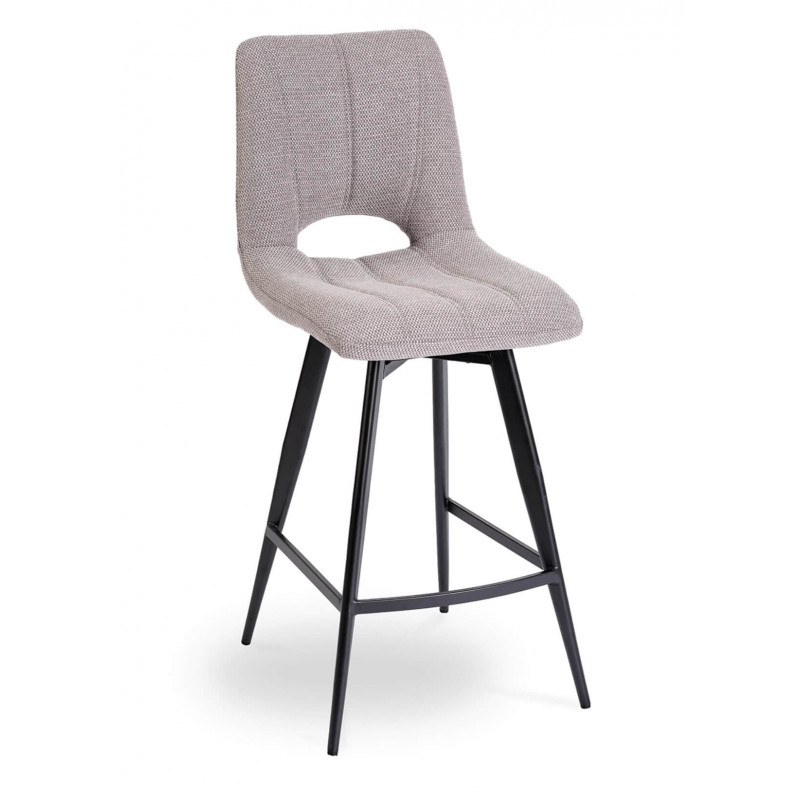 CHAISE D'ÎLOT EN TISSU MODERNE NADINE GRIS