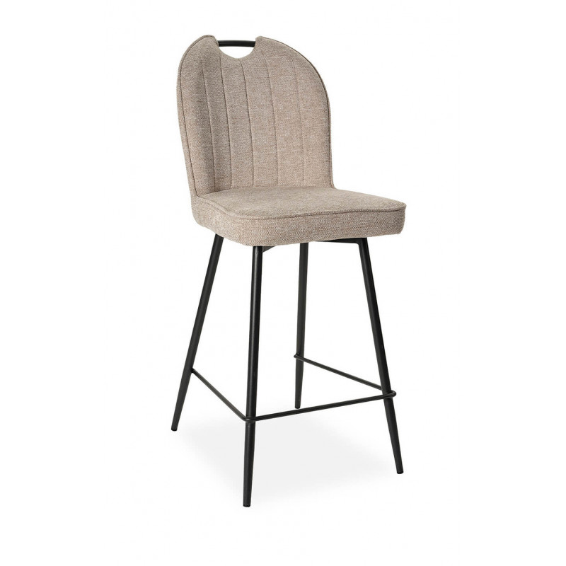 TABOURET DE CUISINE EN TISSU CONFORTABLE LILA BEIGE