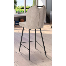 TABOURET DE CUISINE EN TISSU CONFORTABLE LILA BEIGE