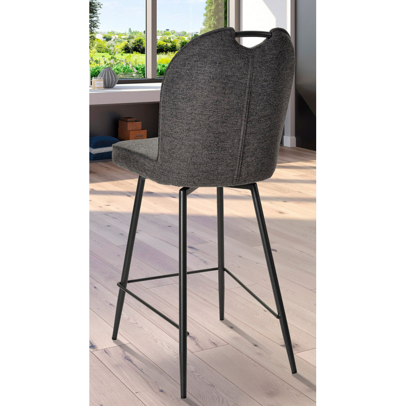 TABOURET DE CUISINE EN TISSU CONFORTABLE LILA GRIS