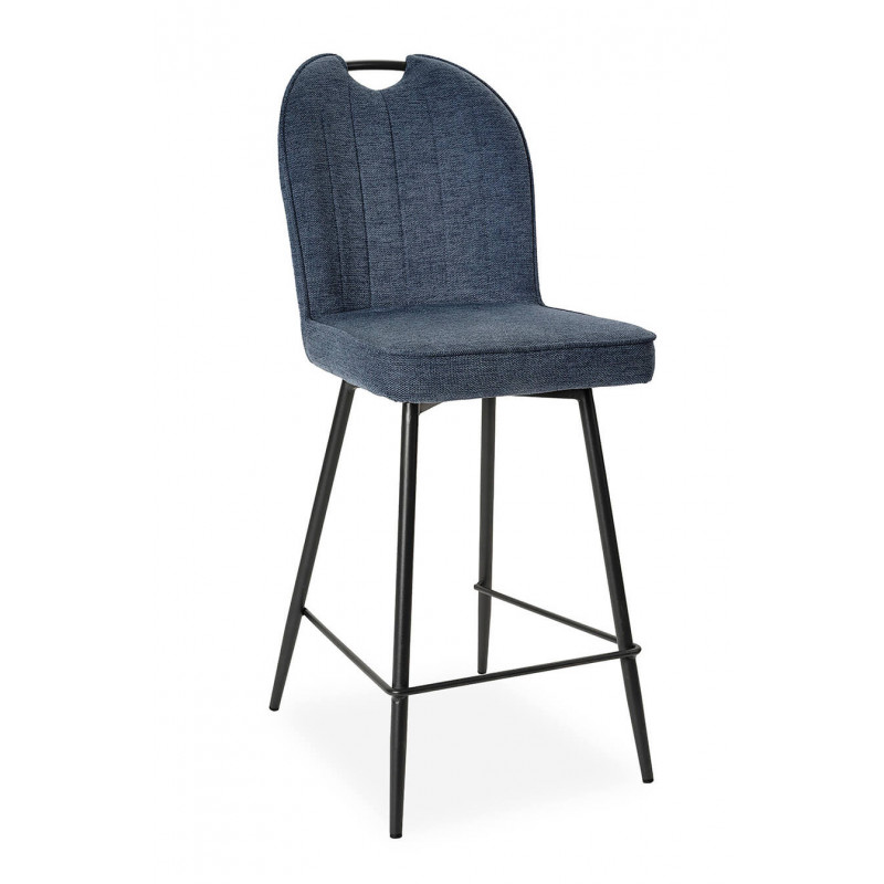 TABOURET DE CUISINE EN TISSU CONFORTABLE LILA BLEU