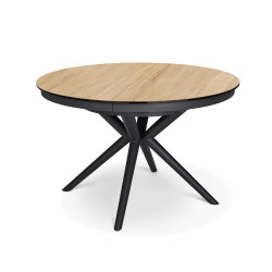 TABLE RONDE EXTENSIBLE EN CÉRAMIQUE BOIS CLARA