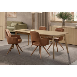 TABLE DE SALLE À MANGER SCANDINAVE EN BOIS SANSA