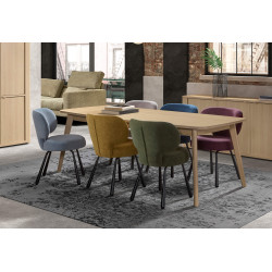 TABLE DE SALLE À MANGER SCANDINAVE EN BOIS SANSA