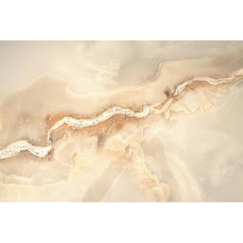 TABLE EXTENSIBLE EN CÉRAMIQUE MARBRE BRILLANT MAIKKI PIEDS BOIS