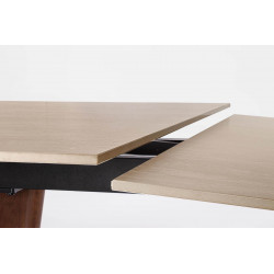 TABLE CÉRAMIQUE EXTENSIBLE EN TRAVERTIN ET NOYER MAIKKI