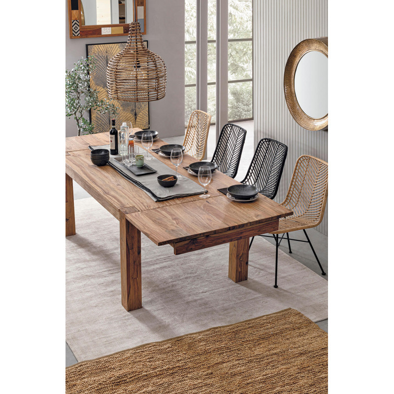 TABLE EN BOIS RUSTIQUE EXTENSIBLE SALFORD