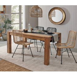 TABLE EN BOIS RUSTIQUE EXTENSIBLE SALFORD