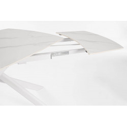 PETITE TABLE CÉRAMIQUE EXTENSIBLE JOAKIM MARBRE BLANC