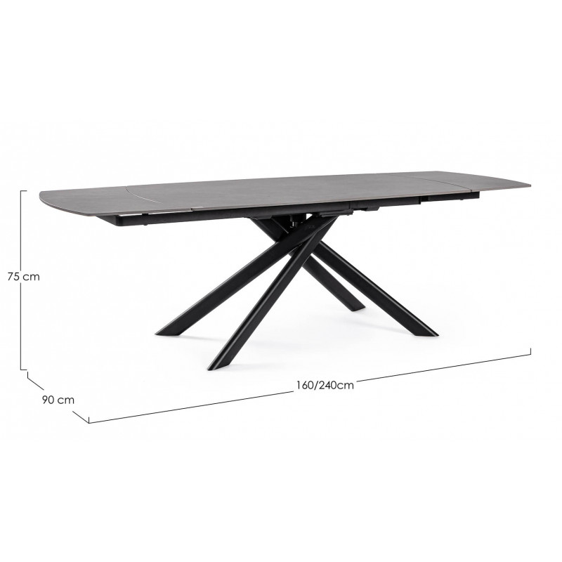 PETITE TABLE CÉRAMIQUE EXTENSIBLE JOAKIM GRIS