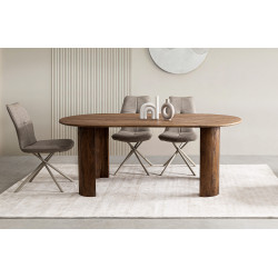 TABLE OVALE EN BOIS DE MANGUIER ORLANDO