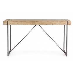 TABLE DE BAR EN BOIS ET MÉTAL INDUSTRIELLE GARRETT