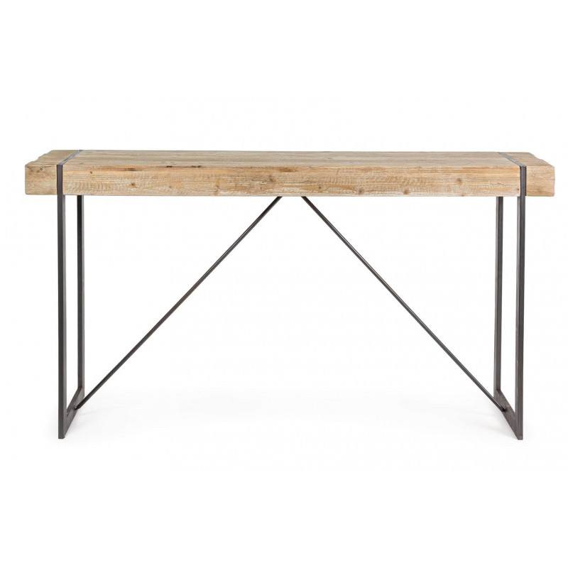 TABLE DE BAR EN BOIS ET MÉTAL INDUSTRIELLE GARRETT