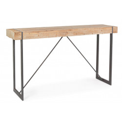 TABLE DE BAR EN BOIS ET MÉTAL INDUSTRIELLE GARRETT
