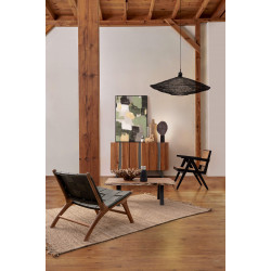 FAUTEUIL LOUNGE SALON CANNAGE GALIA NOIR