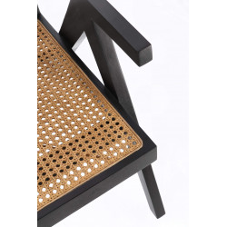 FAUTEUIL LOUNGE SALON CANNAGE GALIA NOIR