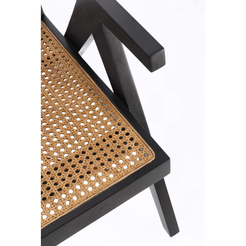 FAUTEUIL LOUNGE SALON CANNAGE GALIA NOIR