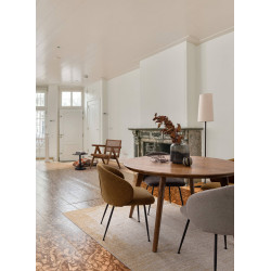 FAUTEUIL LOUNGE SALON CANNAGE GALIA BOIS DE TECK