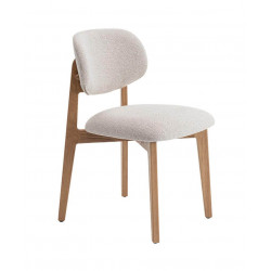 CHAISE EN CHÊNE ET TISSU SCANDINAVE CARMEN